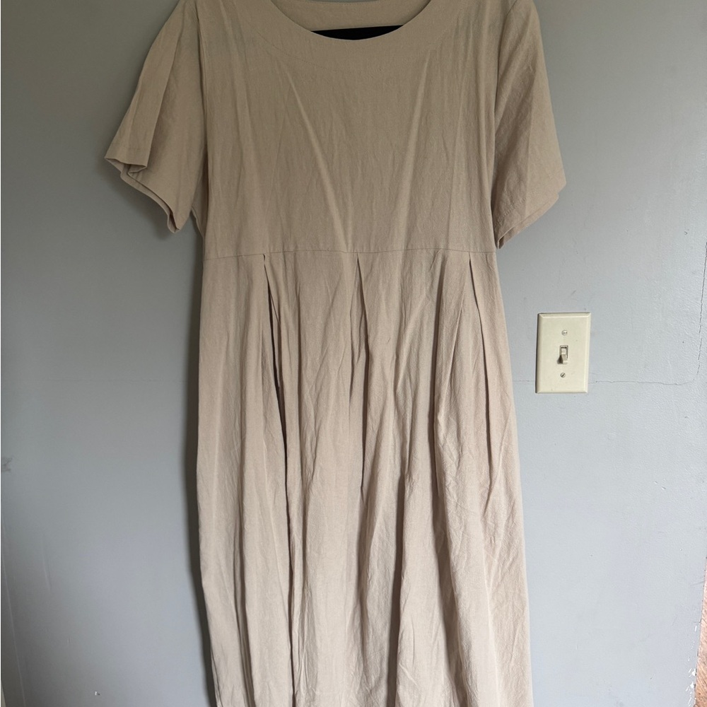 Linen feedsack dress
